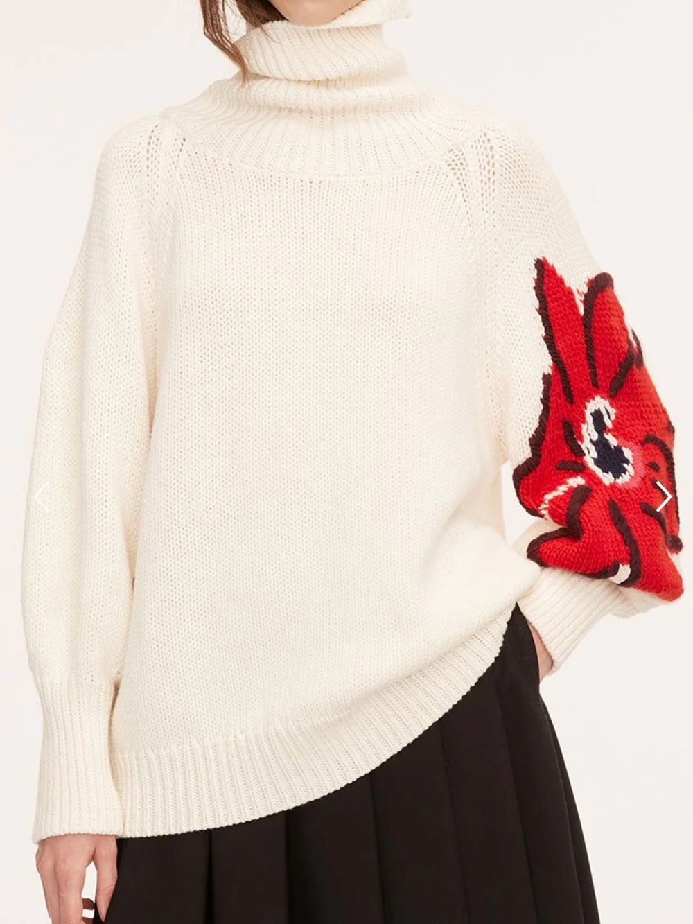 Cream Turtleneck Knit Sweater - Women's Cozy Pullover from Rebecca Taylor